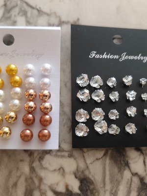 Earrings new, over 40 pairs with different colors