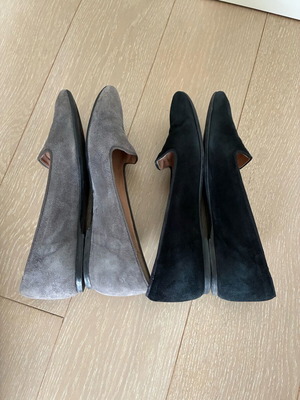 Feng Shoe used ballerinas, pack of 2 pairs, size 39, grey and black
