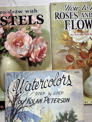 Painting books with various art lessons, new, 1980
