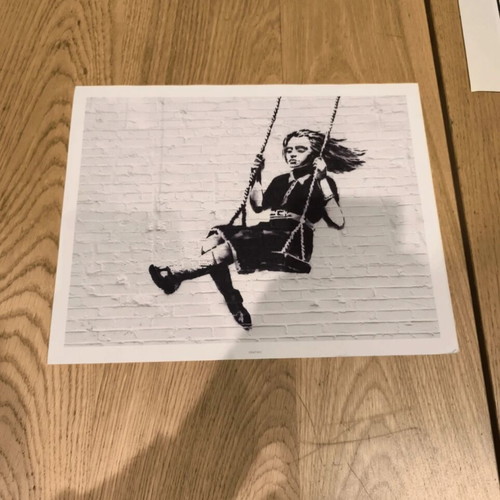 Banksy Girl On Swing print like new