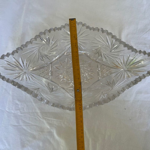 Planters used, antique, heavy crystal 36x21x10 cm