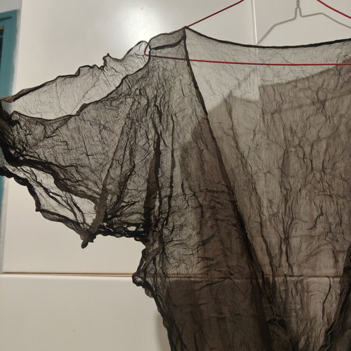 Thin silk blouse, brown, size M