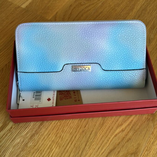 Stella Doca wallet new, multicolor print (blue, white, purple)