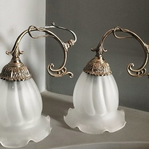 Lamps with bases used, set of 2 pieces