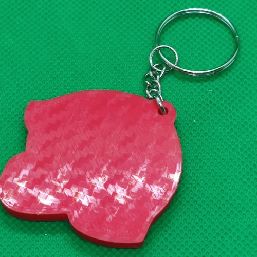 Fire helmet keychain like new with two-color print