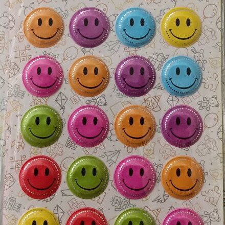 Smiley pencil case and 44 stickers new