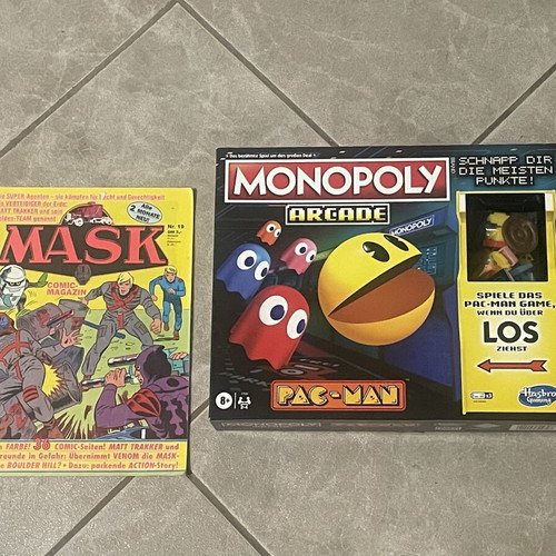 Monopoly Pac-Man board game with Mask magazine, German