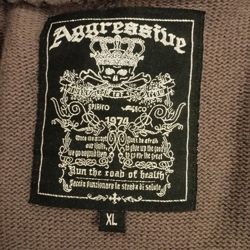 Men's modern khaki cardigan XL like new with hood and double fastening