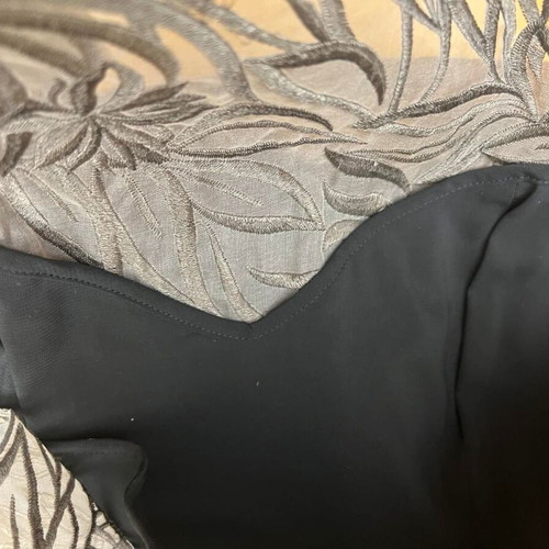 Karen Millen silk dress like new, midi, black and grey