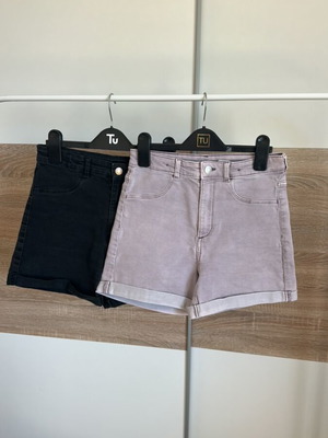 H&M 2-pack shorts like new, black and pale pink, 164 cm