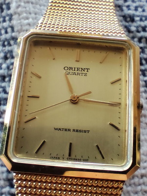 Ρολόι Χειρός Vintage Orient C759H4 μεταχειρισμένο, χρυσόχρωμο, Made in Japan