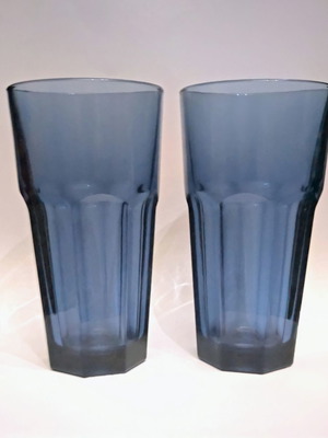 Libbey Giblartar Dusky Blue 470 ml glasses new, set of 2