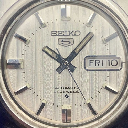 Seiko 5 Automatic 6319-7000 used, silver dial, stainless steel