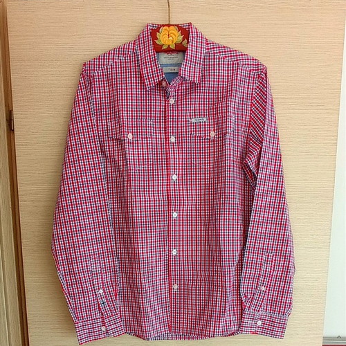 Pepe Jeans London checked shirt used, red, size small