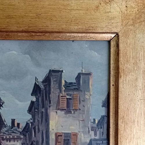 Πίνακας Βενετία Ιταλία μεταχειρισμένος, 46x41 εκ, ξύλινη κορνίζα