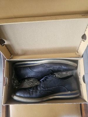Camel Active leather men's shoes used, size 45, navy blue