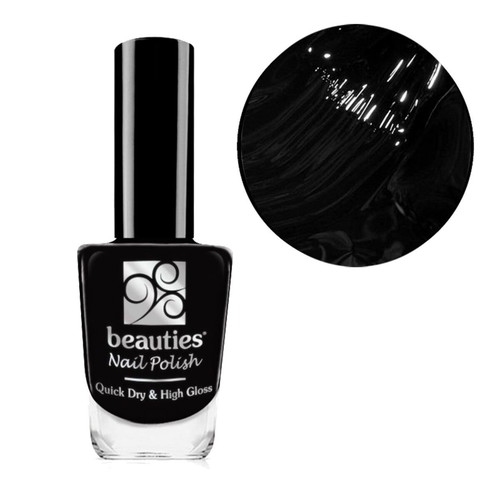 Beauties nail polish 12ml black 04 new, pack of 4