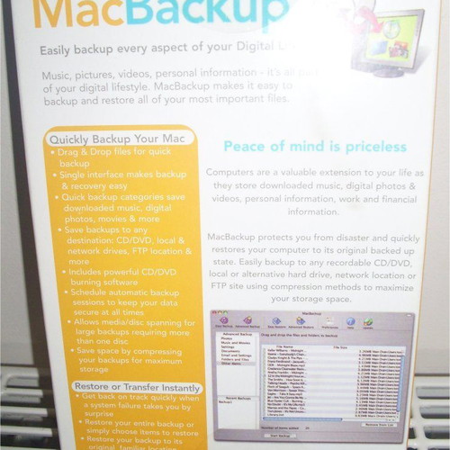 MacBackUp backup software for MAC new