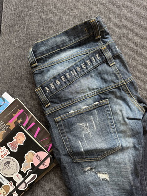 Custommade vintage τζιν μεταχειρισμένα, streetstyle, μπλε, μέγεθος M
