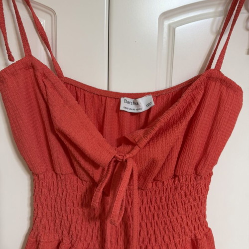 Bershka mini shorts playsuit coral watermelon like new