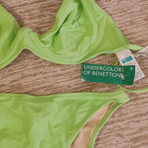 Benetton swimwear set new, orange small and green medium