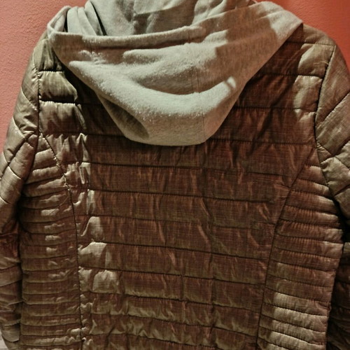 Khaki jacket like new with removable hoodie and inner sweatshirt