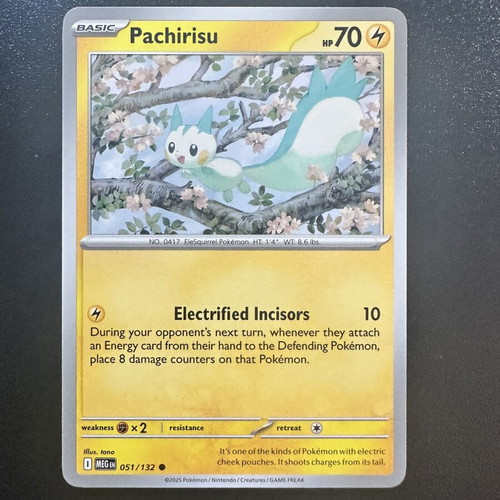Pachirisu Pokemon card 051/132 Mega Evolution
