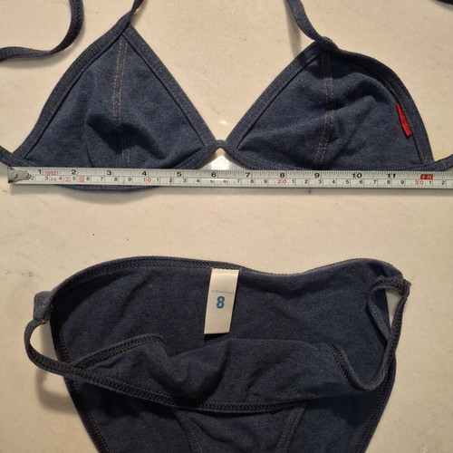 Blue bikini top and bottom new, sizes small and medium