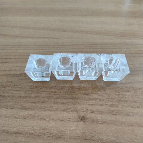 Minimal candlesticks set of 4 used
