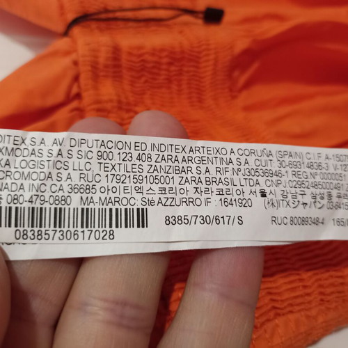 Zara orange summer dress Small new, 100% cotton
