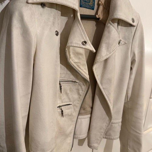 Replay genuine leather beige jacket used, size S