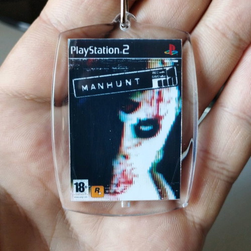 Manhunt PS2 keychain new, acrylic