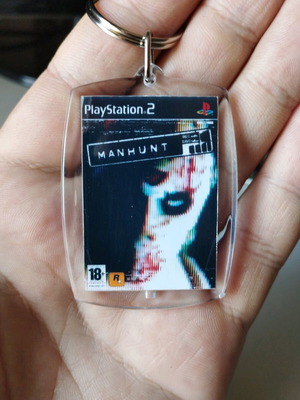 Manhunt PS2 keychain new, acrylic