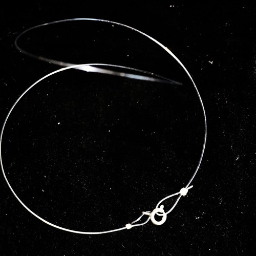 Invisible silicone necklace cord with Sterling silver 925 clasp new