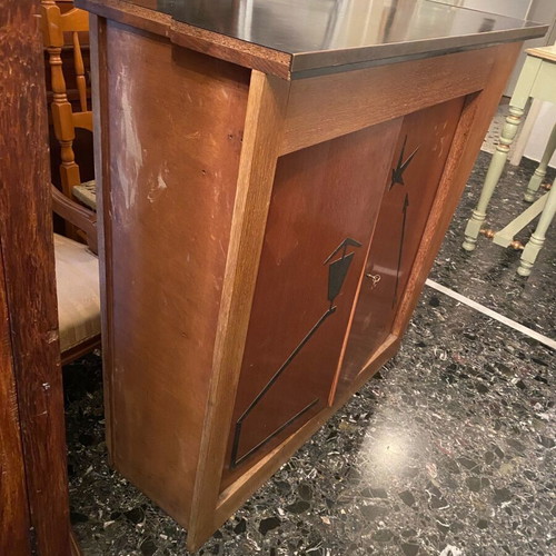 Art Deco cabinet used, bar room divider