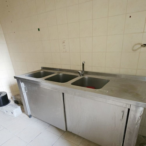 Stainless Steel Professional Sink 3 Basins 1.90m like new