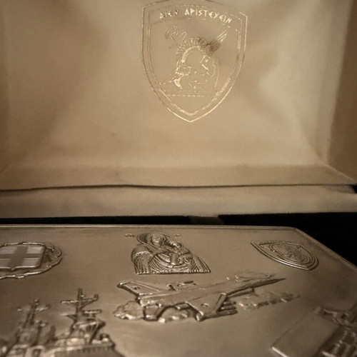 Collectible Silver 925 Metal Plaque Armed Forces Day 21 November 2002
