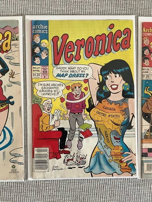 Veronica Comics Set #26, #27 & #28 used, Archie Comics 1993