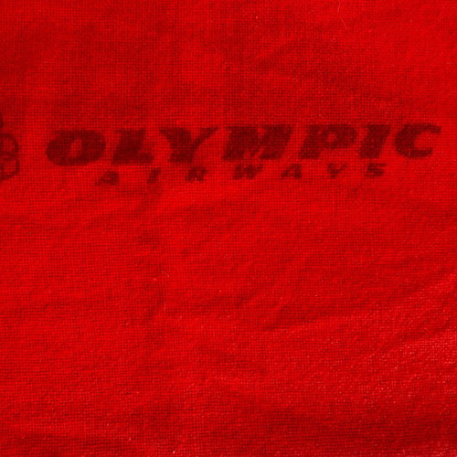 Vintage Olympic Airways Blanket like new, red 1.50x1.10