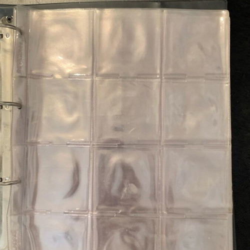 Coin album used, 6 leaves, expandable, 27x32 cm