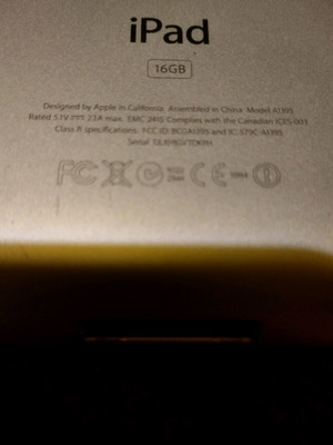 iPad used, unknown if working