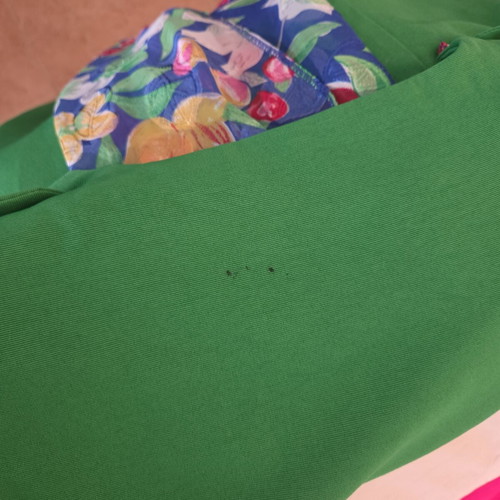 Canda Vintage 80s 90s Short Sleeve Blazer with Scarf used, green