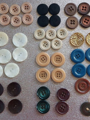 Buttons like new, all together