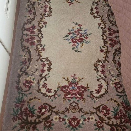 Wool bedroom rugs used, pack of two, vintage style