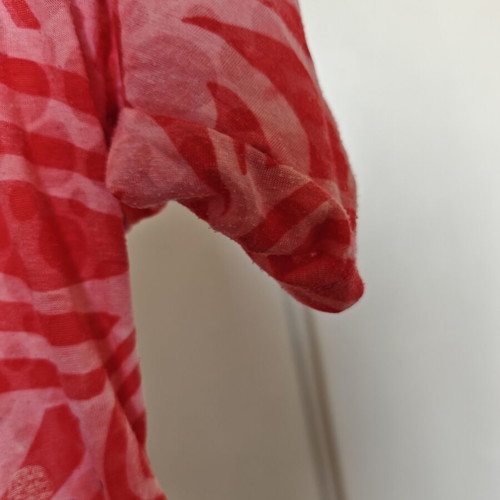 Women's pink short-sleeve blouse with back opening like new