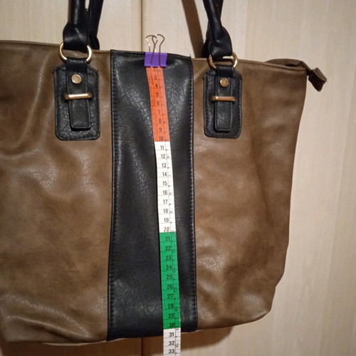 Shoulder bag like new, black and brown leatherette