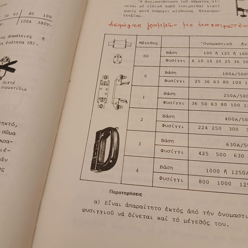 Electrical Installations book used, Greek