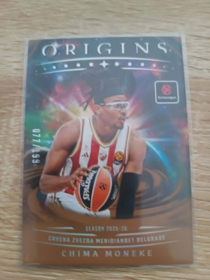 Chima Moneke Crvena Zvezda Euroleague Origins 2025-26 numbered card