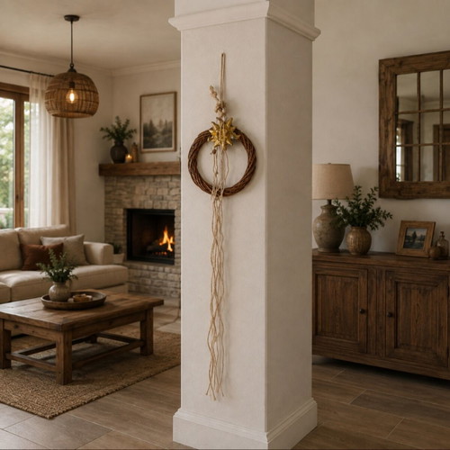 Decorative bamboo wreath for wall decoration