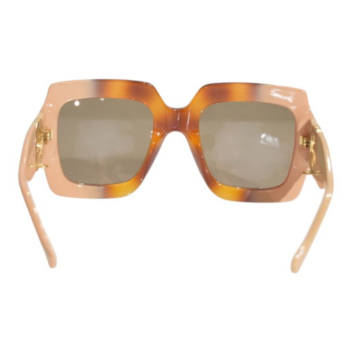 Gucci GG1022S oversized square sunglasses amber peach